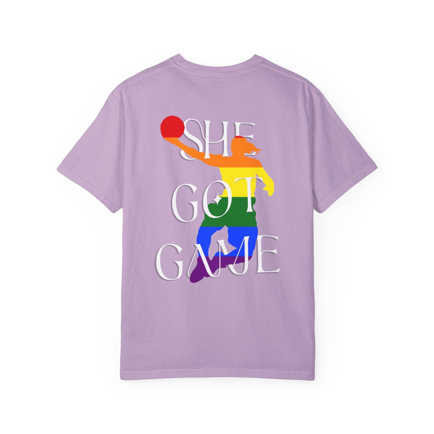 LEGACY TEES - SHE GOT GAME PRIDE EDITION (White Text)