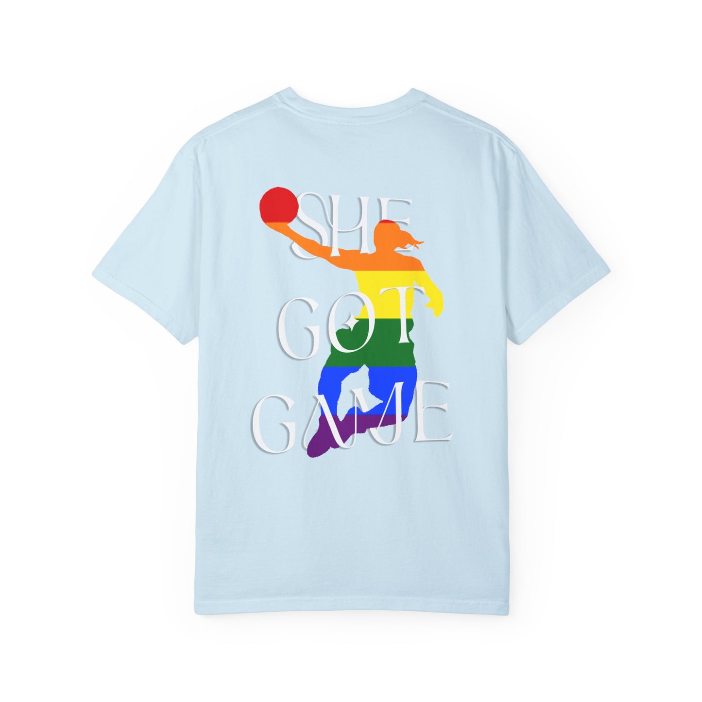 LEGACY TEES - SHE GOT GAME PRIDE EDITION (White Text)